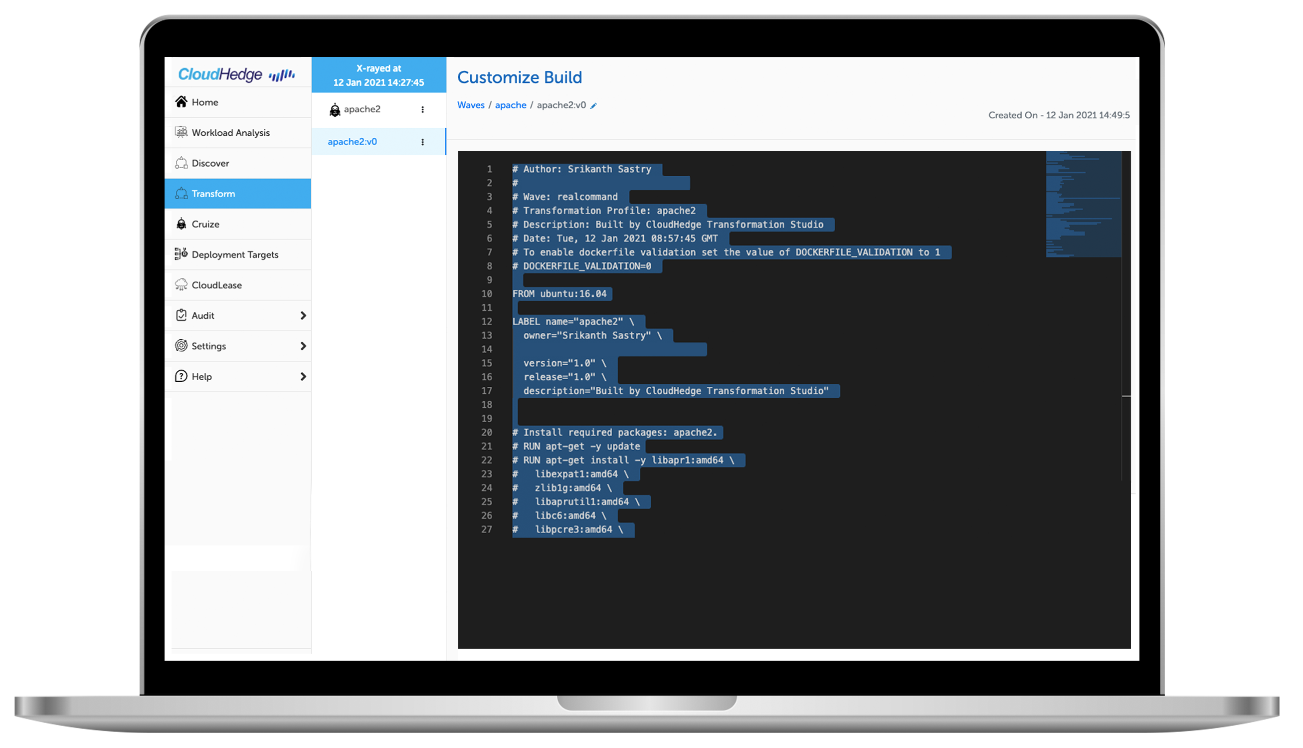 CloudHedge Customize Build box